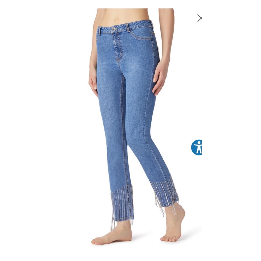 Calzedonia Jeans Dangling Rhinestone Straight Fit